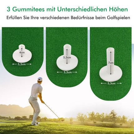 Golf-Schlagmatte, Standard-Golf-Übungsmatte mit echtem Gefühl, 1,5 x 1 m, Grün