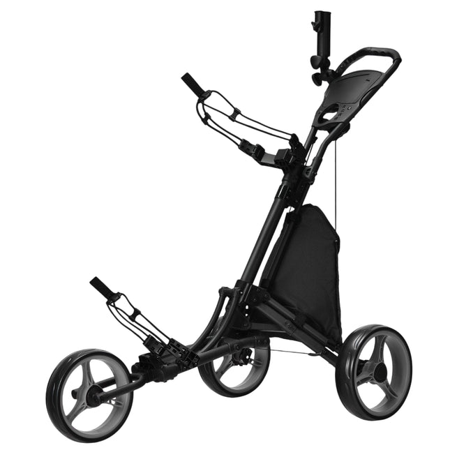 Golf-Trolley, 3-rädrig, faltbares Aluminium, Grau