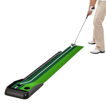 Golf-Puttingmatte 250 cm, automatischer Ballrücklauf, 2 Löcher