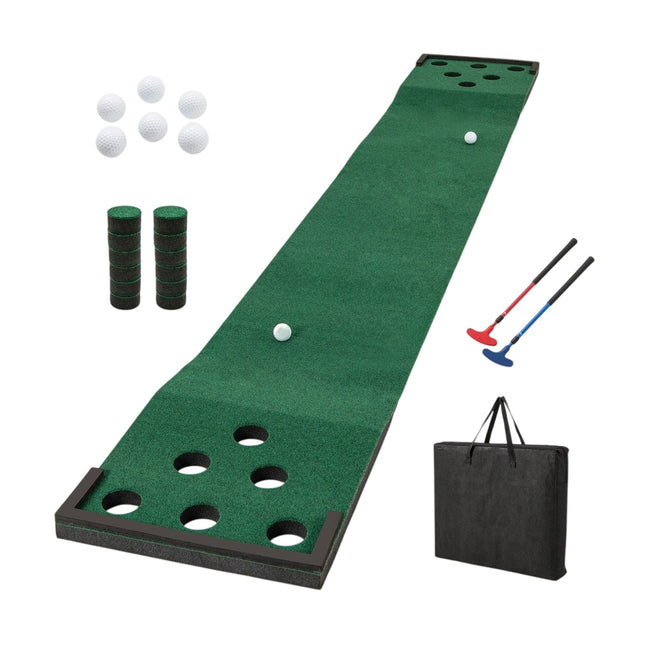 Golf-Puttmatten-Set – Verstellbare Putter, 6 Bälle, 12 Abdeckungen