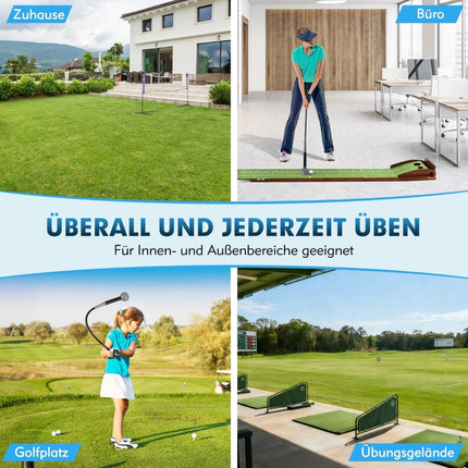 Aide à l'entraînement au swing de golf, 80 cm, tête lestée, gris