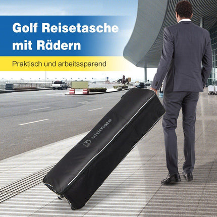 Sac de golf de voyage à roulettes, tissu Oxford, pliable