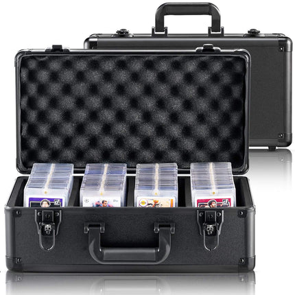 Graded Card Storage Box, 4 Slots, Key Lock, 96 PSA