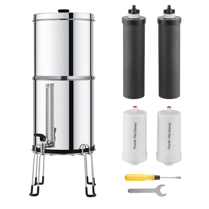 Gravity-Fed Water Filter, 2.25 Gallon Stainless Steel
