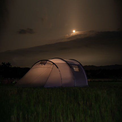 Graues Campingzelt, 2 Personen, wasserdicht
