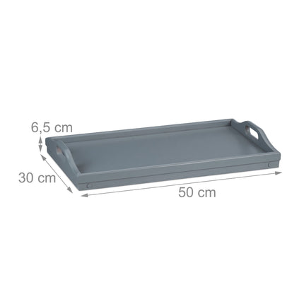 Plateau de lit gris - lot de 2