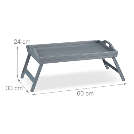 Plateau de lit gris - lot de 2