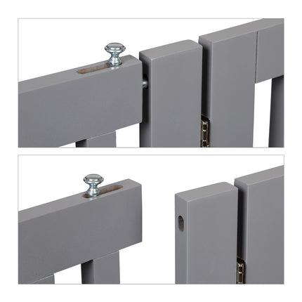 Graues Sicherheitstor mit Tür 70 cm