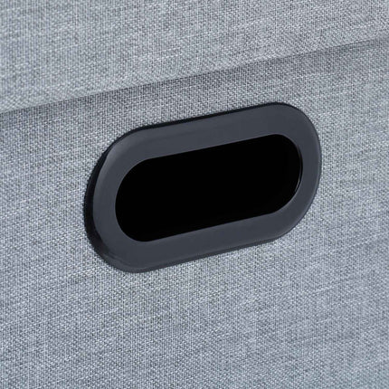 Tabouret gris avec espace de rangement