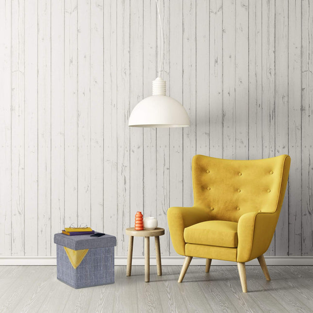 Grauer Hocker mit Stauraum
