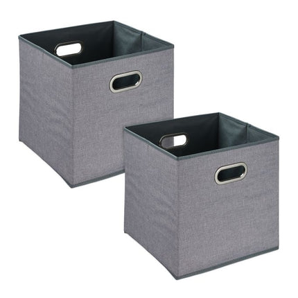 Coffret de rangement gris Lot de 2