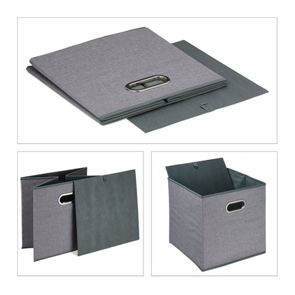 Coffret de rangement gris Lot de 2