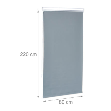 Store enrouleur thermique gris de 220 cm de long