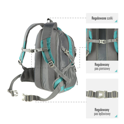 Sac à dos vert, grande capacité, matériau durable