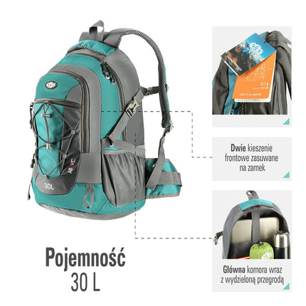 Sac à dos vert, grande capacité, matériau durable