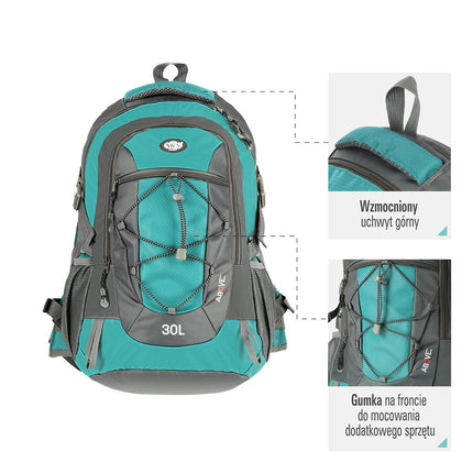 Sac à dos vert, grande capacité, matériau durable