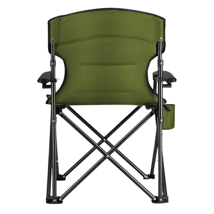 Chaise de camping verte, pliable et légère