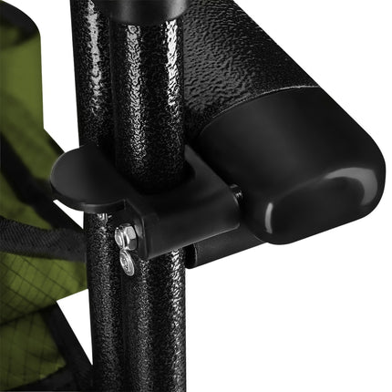 Chaise de camping verte, pliable et légère