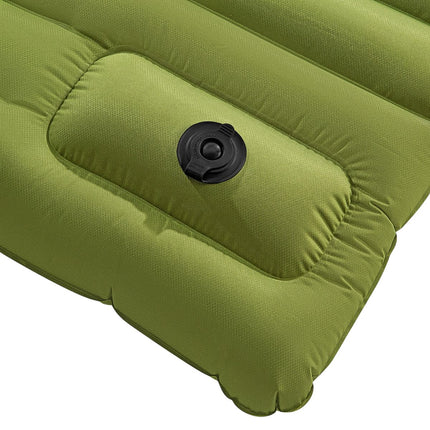 Tapis de camping vert avec pompe intégrée