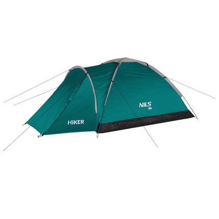 Tente de camping verte pour randonneurs, capacité 2 personnes