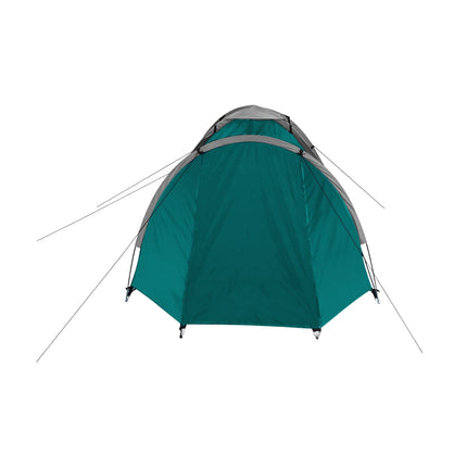 Tente de camping verte pour randonneurs, capacité 2 personnes
