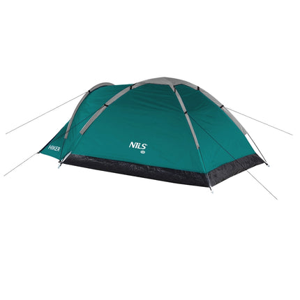 Tente de camping verte pour randonneurs, capacité 2 personnes