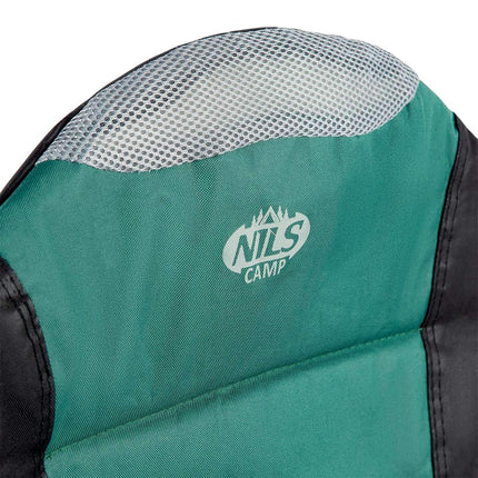 Chaise de camping pliante verte, légère et portable