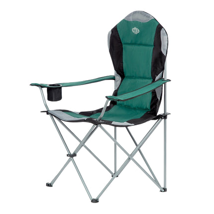 Chaise de camping pliante verte, légère et portable