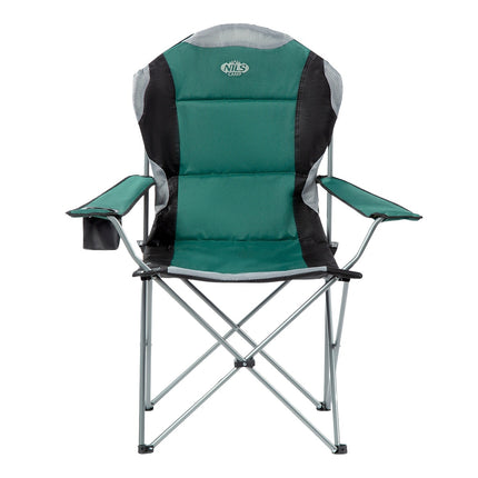 Chaise de camping pliante verte, légère et portable