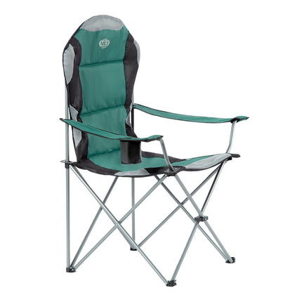Chaise de camping pliante verte, légère et portable