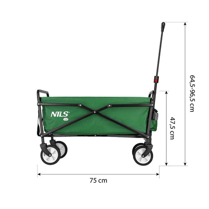 Wagon pliable vert, compact et portable