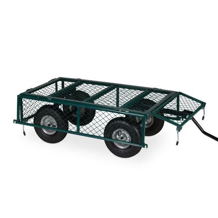 Chariot robuste vert avec côtés rabattables