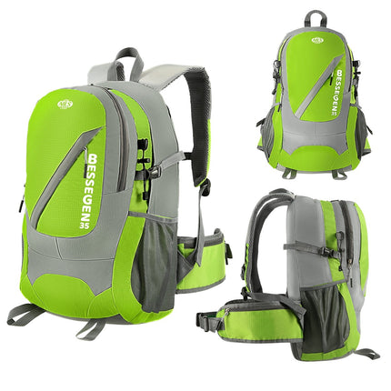 Grüner Wanderrucksack, 35 l Fassungsvermögen, leicht