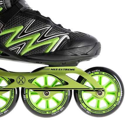 Patins à roues alignées verts, taille 39, ajustement réglable