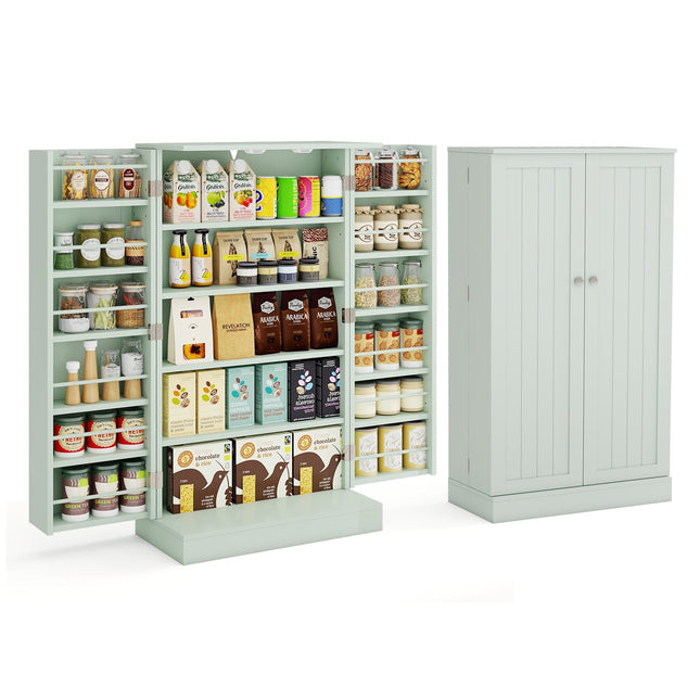 Küchenschrank mit verstellbaren Einlegeböden, grün, 104 cm