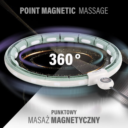 Grüner magnetischer Hula-Hoop-Reifen mit Gewichten und Zähler