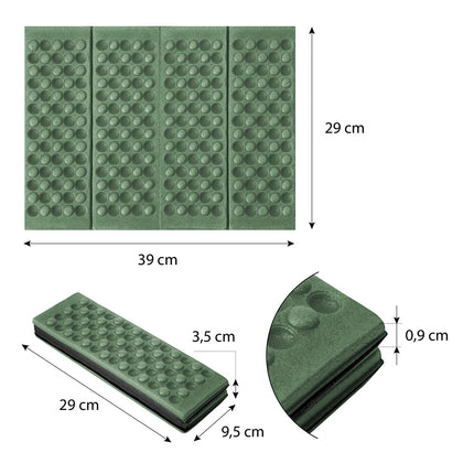 Mini tapis pliable vert, compact et portable