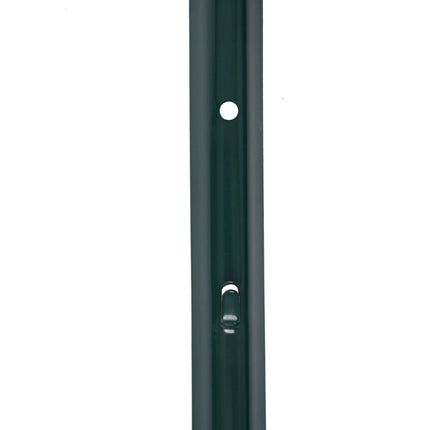 Grüne Stahlzaunpfähle mit Bodenankern, 120 cm, 10er-Set