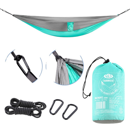 Hamac touristique vert, léger et portable