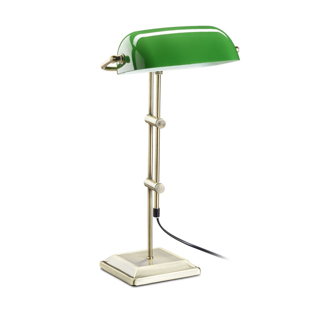 Lampe de banquier verte
