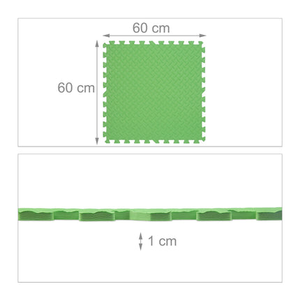 Tapis de protection de sol vert en lot de 8