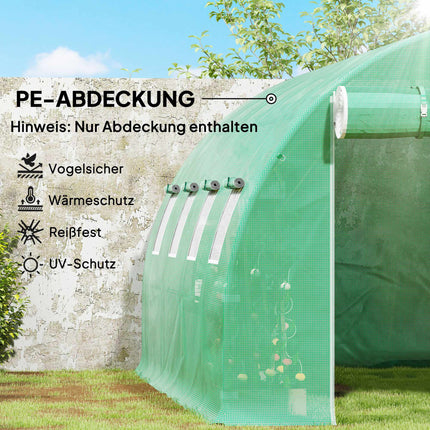 Gewächshausabdeckung Ersatz, wetterfest, 400x300x200 cm