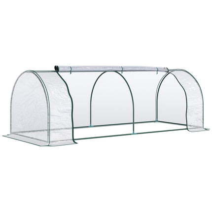 Serre Avec Porte, Cadre Froid, Culture De Plantes, Acier Pvc, 250X100X80Cm