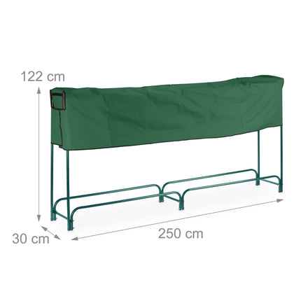 Étagère en bois vert avec couvercle