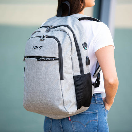 Sac à dos gris - Grande capacité, matériau durable