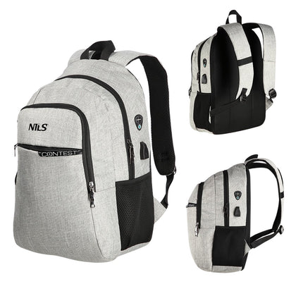 Sac à dos gris - Grande capacité, matériau durable