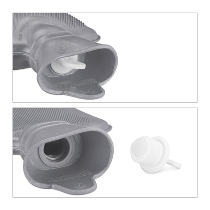 Bouillotte grise 1 L - Anti-fuite, anti-douleur
