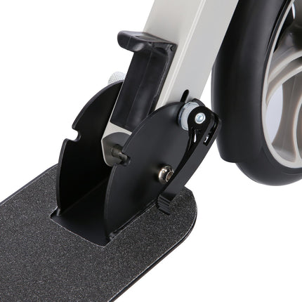 Trottinette grise, pliable, hauteur réglable