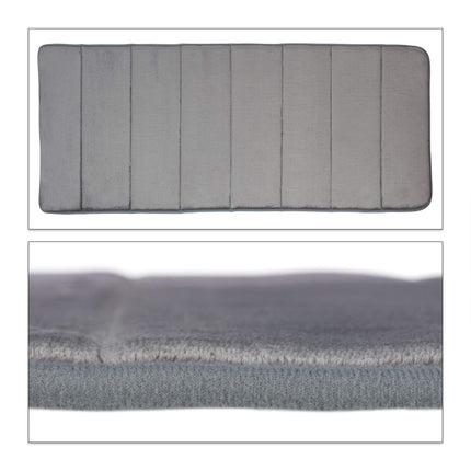 Graue Badematte aus Memory-Schaumstoff