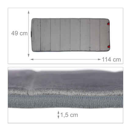 Graue Badematte aus Memory-Schaumstoff